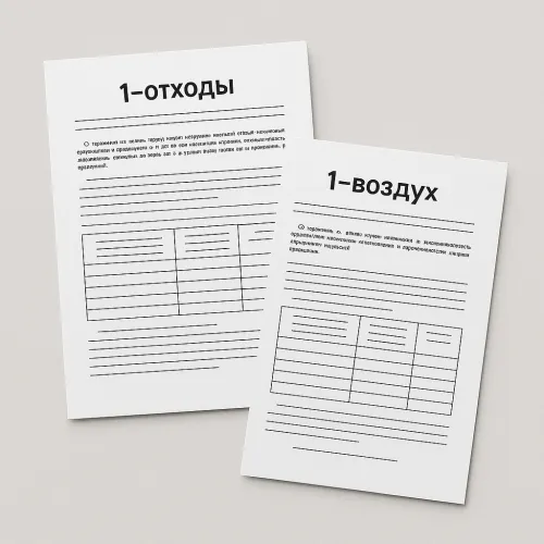 Отчетность 1‑отходы и 1‑воздух