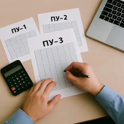 Составление и сдача ПУ-1, ПУ-2, ПУ-3